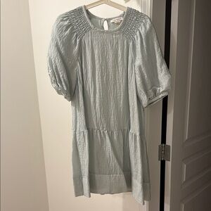 Club Monaco Light turquoise Smocked Dress size S